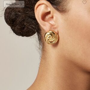 J. Crew Sculptural button earrings